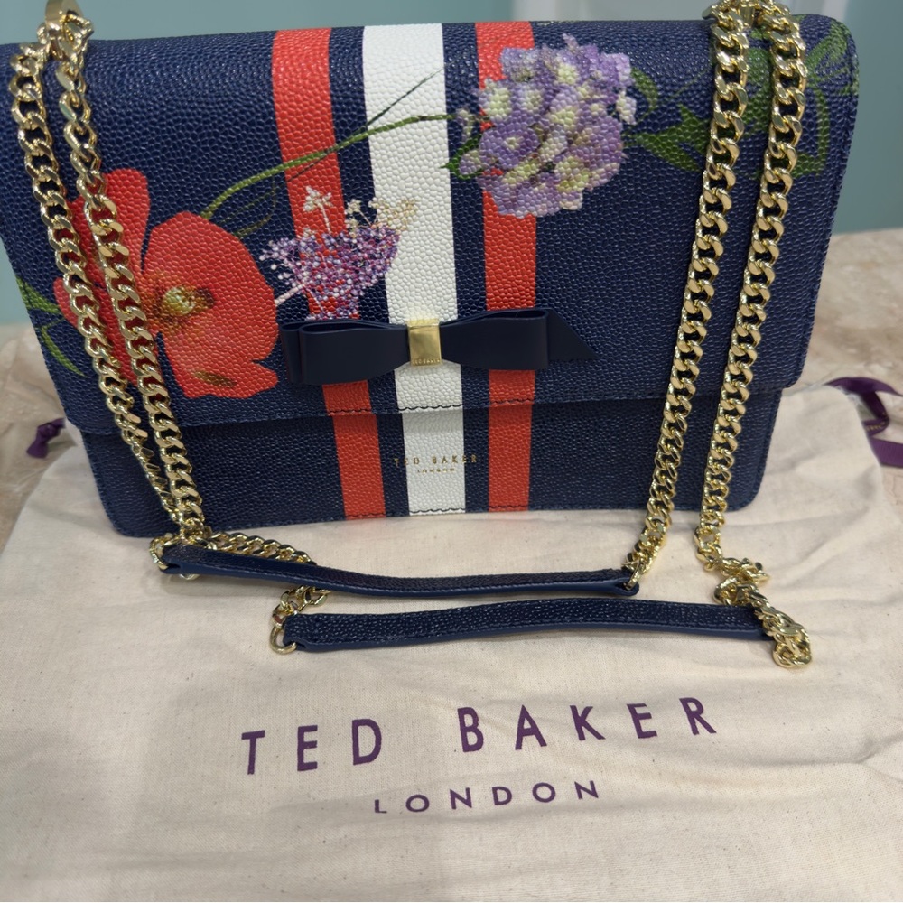 Ted Baker London Titania Hedgerow Navy Floral Crossbody Bag